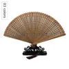 Dekorativa figurer 10st Black Full Bamboo Round Geomitric Pattern Crafts Pocket Fans Happy Birthday Decoration