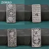 Zorro Thin Section Kerosene Lighter Двухцветный модель шлифовального шлифовального шлифовального шлифования.