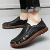 Casual Shoes Lofer Man Stylish Leather Mens Slip On 2024 Handmade Brand for Men Business Comfort