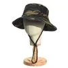 Wide Brim Hats Bucket Camouflage Boonie Hat Mens Barna Toilet Outdoor Fishing Safari Summer Cotton Hiking Sun Q240403