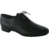 Dance Shoes Customized Men 2.5cm Heeled Latin Ballroom For Black Leather Party Men's Dancing