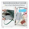 Bijoux Socches Travel Organisateur Boîte pliable Sac à rouleaux imperméables Sac pour les boucles d'oreilles Colliers Easy Install