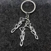 Keychains Punk Antique Silber Farbe Schädel Schlüsselbund für Männer Frauen Legierung Yoga Skelett Charme Schlüsselrolle Schlüsselkette Schmuck Geschenk