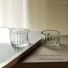 Candle Holders Vertical Glass Candlestick Thickened Anti-Scalding Accessories Simple Home Decoration Business Wedding Companion Gift