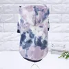 Hundkläder Stylish Pet Coat Polyester Jacket Bekvämt Autumn Winter Tie-Dye Hoodie Dress Up