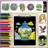 10 PCS kleurboek met verschillende series, dieren, bloemen, vogels, karakter protrait, mandala's, geschenk, ontspanning, verlichte stress, meditatie