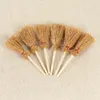 Party Decoration 10/20st Mini Straw Broom Furniture Model Doll House Game Toy Funny Miniature Accessories Tiny Pretend Play