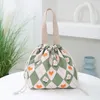 Schoudertassen emmertas minimalistische modeprint bloemen canvas trendy handtassen schattig grote capaciteit crossbody