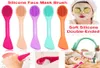 Silicone Face Mask Brush Doublehead Soft Silicone Facial Cleansing Brush Mud Clay Mask Body Lotion and BB CC Cream Brushes Beauty6622704