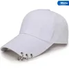 Bollmössor unisex metallring andningsbar golfhatt kvinnor utomhus sport sunhat gotisk punk stil knapp sun hatt sommar q240403