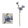 Decorative Flowers Real Touch Magnolia Artificial 2024 Big Fall Branch Fake Flower Wedding Home Decoration