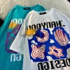 Men's T-Shirts Summer T-shirt American Tide Brand Fun Printing Loose Short-sleeved Men and Women Cartoon Round Neck Top Harajuku H240407