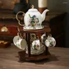 Teaware set lotus damm månsken eftermiddag te keramik set kinesisk ljus lyxig high-end kaffekoppar senior sense cup teacup