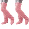 Vrouwen sokken vloer warm over de knie winter dikke dubbelzijds fluwelen elastische antislip been voor unisex