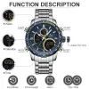 Watches Naviforce 9182 Military Watch for Men Waterproof Sport Watch Top Brand Herr Dual Display Digital rostfritt stål Armbandsur