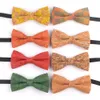 Bow Ties Fashionable Wooden Bow for Mens Novel Tree Bark Grain Bow for Wedding Party Mens Neck Wearing Accessories Gift Mens Bow C240412