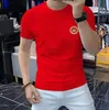 Wysokiej jakości letnia męska mączka zwykła gorąca koszulka 3D T-shirty Klasyczne czarne białe błyszczące sznur