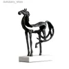 Arts and Crafts Creativity Metal Horse Handicraft Furnishins Animal Statue Hollow Out Zinc Marble Address Abstract Simulation Animal DecorationL2447