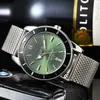 Designer Mens Three Needle Quartz Watch Alloy Steel Case med kalenderfunktionsvaror