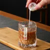 Disposable Cups Straws 20ML Transparent Glass Coffee Tea Drinks Dessert Breakfast Japanese Small Milk Pot Cup Mugs Drinkware