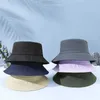 Secchio di cappelli larghi grandi maschi da uomo grande cappello pesca da sole da sole bobba spiaggia larga marrone solido estate q240403