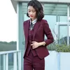 Women's Two Piece Pants High quality fabric formal womens business suit Fe Pantsuits office womens career interview pioneer set S-4XLC240407