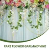 Dekorativa blommor 2st Artificial Vine Garland Hanging Decorations Fake Floral for Wedding Arch
