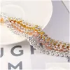 Chaîne de luxe de luxe bijoux européen et américain Bracelet en cristal romain Fashion Fashion Heart Rignestone Diamond Drop Livrac Brac othgi