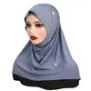 Scarves Muslim Beaded Scarf Abaya Hijab Ramadan Turkey Ladies Abayas Dress Shawl Turban Instant Bottom Hat