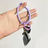 Keychains Lonyards mignons Color Color Silicone Reutilisable Sac Lignes Keychain Exquise Lanyard STRAP CLÉ CLÉ CAVES CAL CORNES POUR CADEAUX DE BIJOURS MAINS Q240403