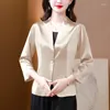 Costumes féminins 2024 Blazer Fashion Single Button Bureau Business Business Business Spring Automne Femmes décontractées Elegant Slim Lady Suit Couss