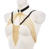 Stage Wear Dance Accessories Women Adjustable Goth Crop Top Harness Body Chain