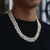 Blues RTS Hot Selling Miami Iced Out Chain925 Silver 20mm Cuban Link Chain Moissanite Diamond Necklace