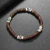 Round Natural Gem Stone bead strand Bracelet coconut shell spacer Bracelets Bangles for Women