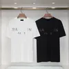 남자 디자이너 패션 티셔츠 흑백 짧은 슬리브 럭셔리 편지 그래픽 티셔츠