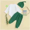 Giyim Setleri Doğdu St Pattys Günü Kıyafet Bebek Romper Pants Şapka Bebek Giysileri İlk Patricks Kıyafetlerimi Set Teslimat Çocukları Dön