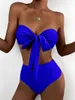 Swimwear féminin High Waist Bikini Bandage sexy Bowknot Bandeau Swimsuit Halter Y2K MAISONS DE VACANCES FEMMES FEMMES BAIL BAILL