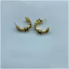 Stud Designer Ns Earrings Gold Plating Fashion Brand Letters Jewelry Famous Triomphes Women Wedding Gift Christmas Drop Delivery Earr Dhvlc