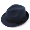 Chapeaux à bord large chapeau seau luckylianji vintage garçons girls enfants enfants rouled brim trilby fedora pinch couronne de jazz cap (54 cm ajustement rop à l'intérieur) 240407