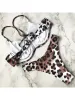 S - XL NIEUWE SEXY LEOPARD BIKINI VROUWEN SWIMWAR Vrouwelijke zwempak Tweeënpakken Bikini Set Underwire Bather Bathing Suit zwemkleding