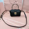 Top Luxury Handtasche Mirror Quality Crossbody Bag Fashion Lady Lady Black Nappa Leder Umhängetasche Mini-Bag Top-Qualität Casual Klapptasche mit vollem Paket