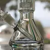 Supertjock 12 tum Bong Matrix Water Pipe Clear Glass 15mm Bägare Hookah USA