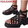 Sandals Women Platform Cross Led 2024 Summer Woman Rome Cuci grossi Ladies Non Slip Scarpe Female Casual Calzate Plus size