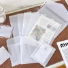 Bolsas de almacenamiento de 10 piezas envases de envasado de tarjeta de papelería translúcida de protección impermeable