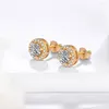 Boucles d'oreilles additionnelles 1 carat D Color Moissatine pour les femmes 18k plaqué Gold 925 STERLING SILP MEDING PART