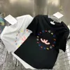 T Shirt Kadın Tasarımcı T Shirt Sıradan Mektuplar Grafik Tee Moda High High Uç Yuvarlak Boyun Kısa Kol Üstleri İki Renk