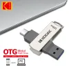 ドライブコダックUSB 3.2タイプC OTGデュアルフラッシュドライブK273 128GB USB3.2スマートフォンPCデスクトップラップトップマックブック用ミニペンドライブメタルウディスク