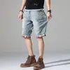 Summer Kids Childern Thin Ripped Shorts Jean Men Knee Knee Pocket Pocket Designer Meggar