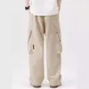 SC Men's Wear |Pantalon de travail tissé à la mode pour le style fonctionnel des hommes avec plusieurs poches Instagram Pantalon paratrooper de chargement lâche décontracté pour hommes