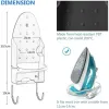 Racks 1Pcs Wall Mounted Iron Holder Portable Home Hotel Door Back Closet Bathroom Ironing Board Storage Rack Black/White